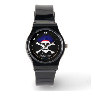 Montre Capitaine Jack, Pirates Drapeau, Crâne / Bateau