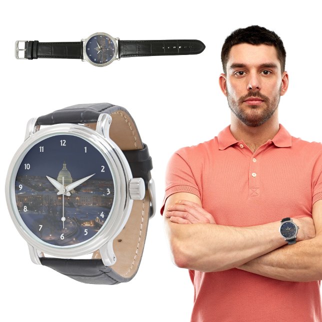 Montre Capitole américain la nuit (United States Capitol Building at Night Watch)