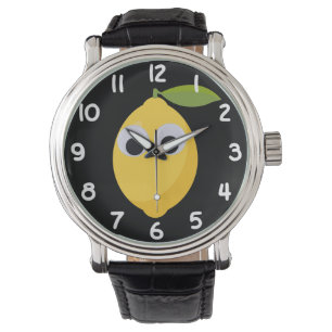 Montre Caractère citron mignon avec yeux googly