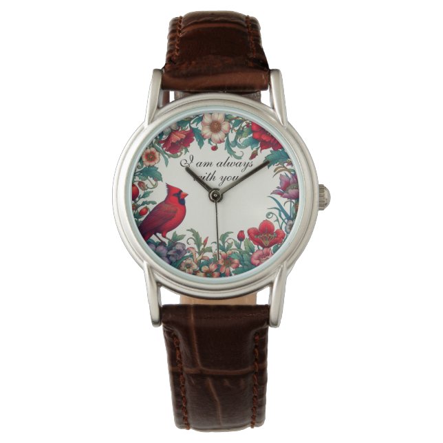 Montre Cardinal Rouge Cadeaux Sympathy Keepsaké Memorial (devant)