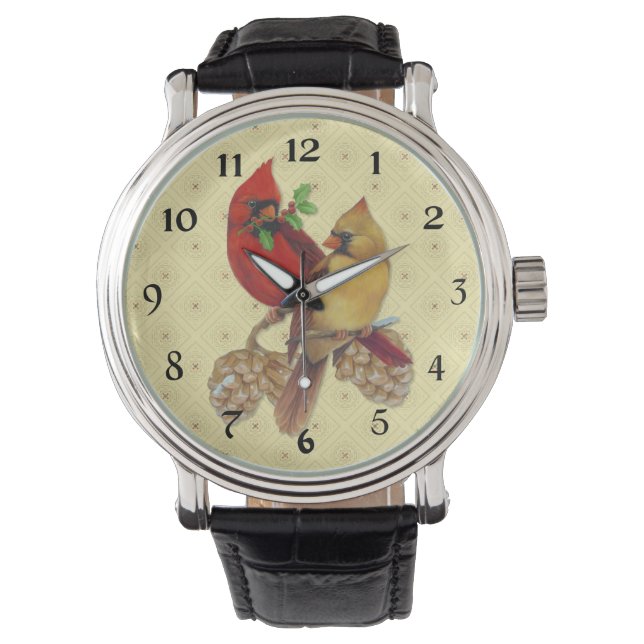 Montre Cardinaux d'hiver Pine et Holly (devant)