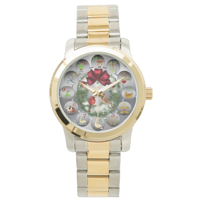 Montre Cardinaux Wreath ~ Les 12 Jours De Noël ~ (devant)