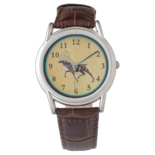 Montre Caribou/Reindeer d'art populaire