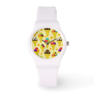 Montre Caricature colorée sur le cône de glace