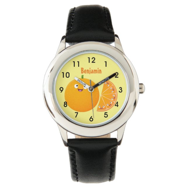 Montre Caricature d'agrumes d'orange (devant)