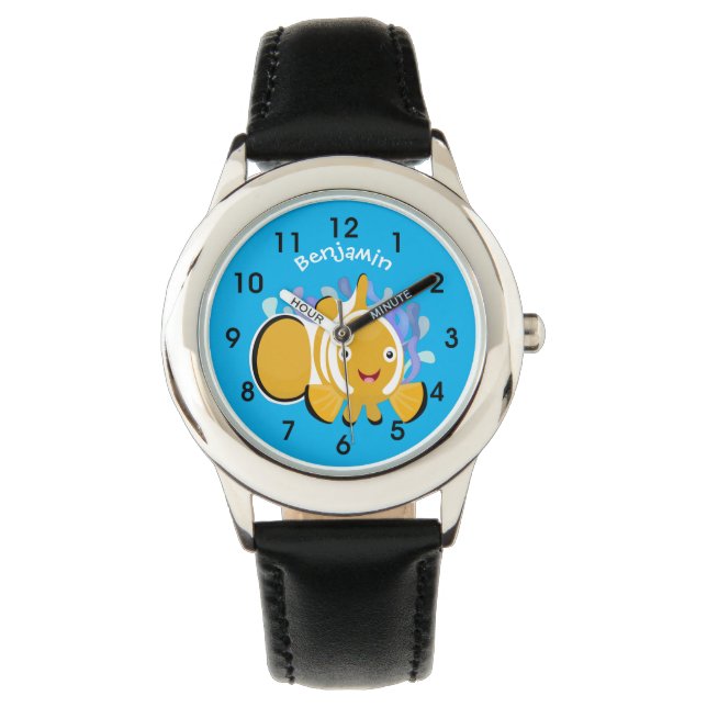 Montre Caricature d'anénome de poisson clown joli (devant)