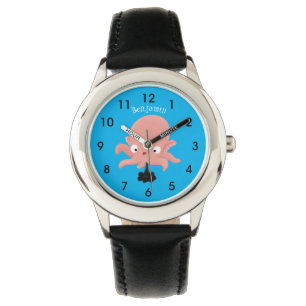Montre Caricature de bébé pieuvre rose mignonne humour