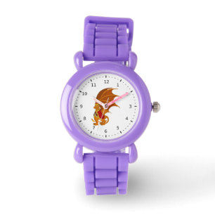 Montre Caricature de dragon orange