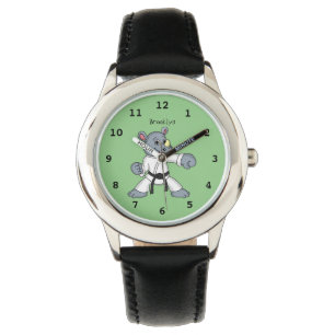 Montre Caricature de rhino kung fu