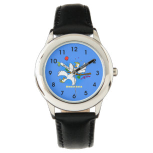 Montre Caricature d'oiseaux de cockatoo amusante