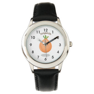 Montre Caricature vert oignon brun joli