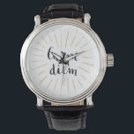 Montre Carpe Diem<br><div class="desc">Prenez le jour Carpe Diem Machine à écrire à la main Typographie Designer Homme et Femmes Accessoires Montre de poignet. Coordonner les articles disponibles dans notre boutique !</div>