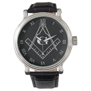 Montre Carré et boussole avec l'encart G (blanc)