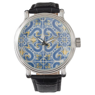 Montre Carreau bleu et jaune, Portugal