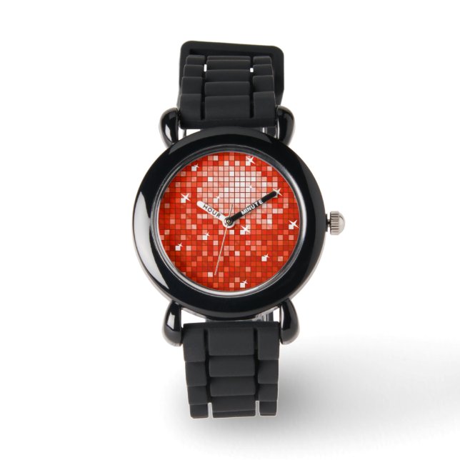 Montre Carrelage Disco Rouge (Recto)
