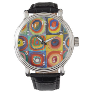 Montre Carrés avec cercles concentrés par Kandinsky