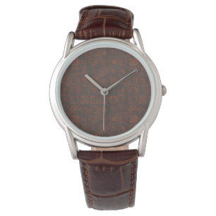 Montre Carrés métalliques rouillés