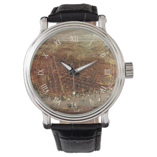 Montre Carte aérienne antique de San Francisco, Californi