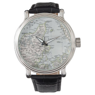 Montre Carte antique du Danemark, Danmark en danois, 1905