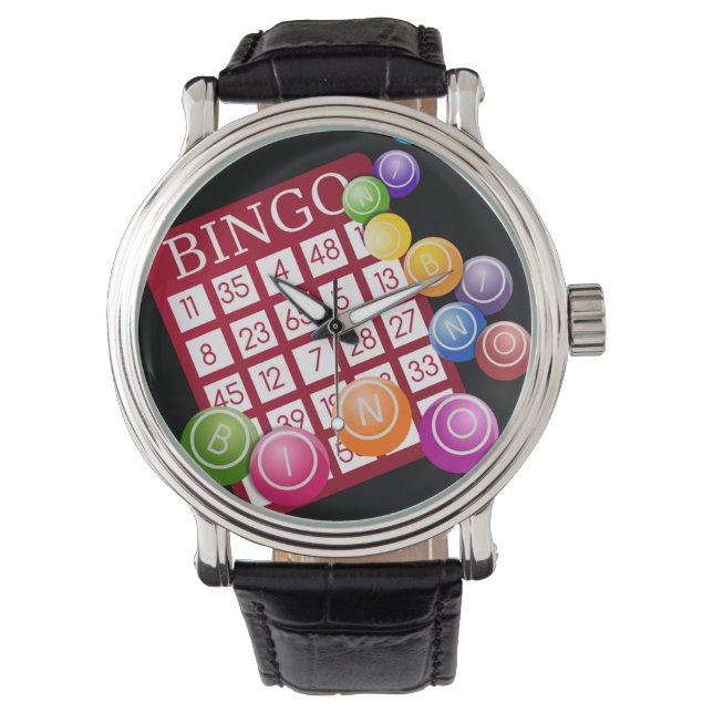 Montre Carte BINGO avec boules BINGO (devant)
