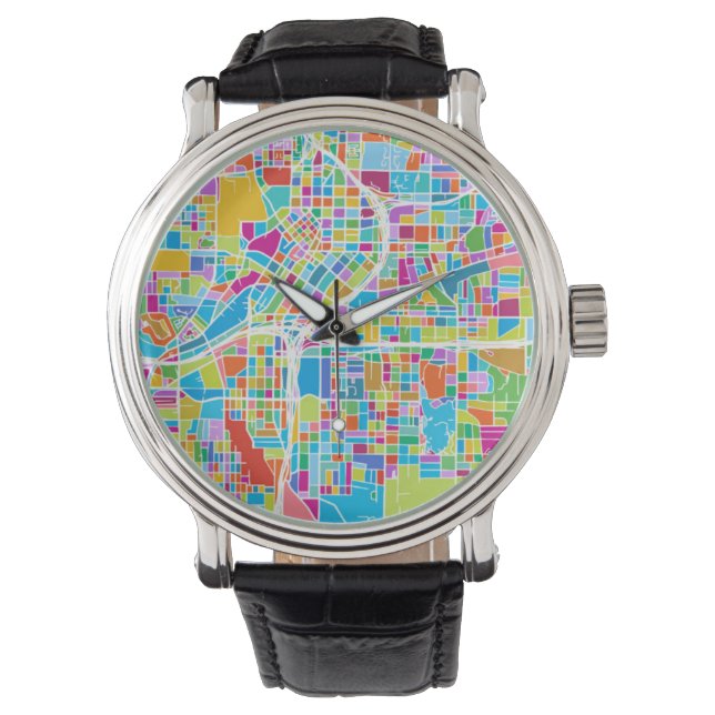 Montre Carte colorée Atlanta (devant)