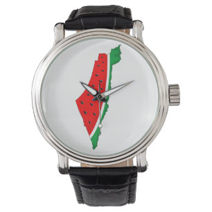 Montre Carte de Palestine Watermelon Symbole de la libert