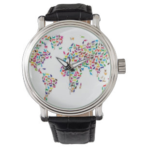 Montre Carte des chats de la carte du monde