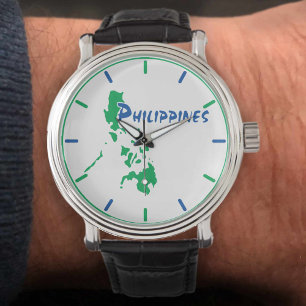 Montre Carte des Philippines Wistwatch