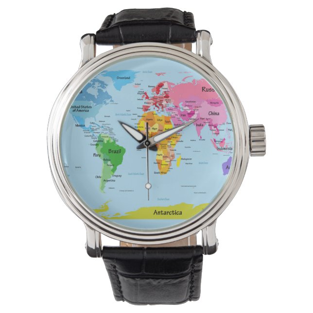 Montre Carte du monde (devant)