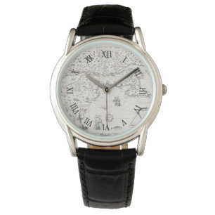 Montre carte du monde médiéval Québec Nouvelle-France Amé