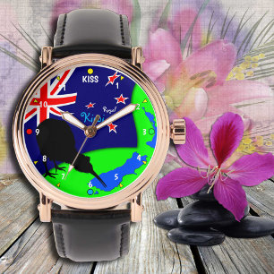 Montre Carte "Royal Kiwi" Bird & New Zealand - Chick Watc