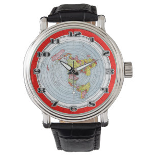 Montre Carte stationnaire de Gleasons de la terre plate