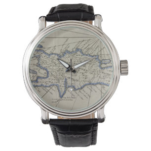 Montre Carte vintage de la République Dominicaine (1750)