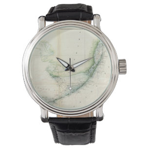 Montre Carte vintage des clés de la Floride (1859)