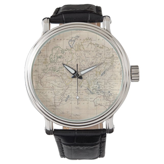 Montre Carte vintage du monde (1799) (devant)