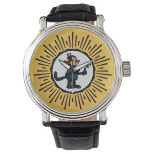 Montre Cartographie vintage Starburst Cat Wristwatch