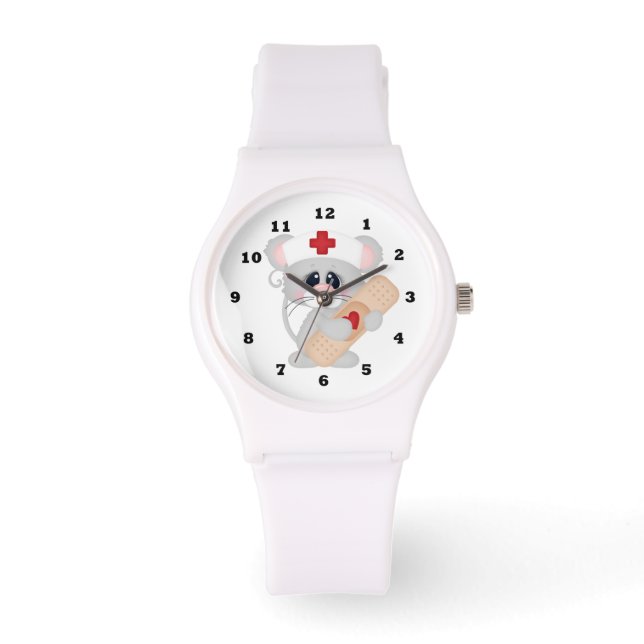 Montre Cartoon Infirmière sport bracelet (Recto)