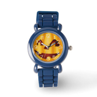 Montre Carved pumpkin smiling Halloween design
