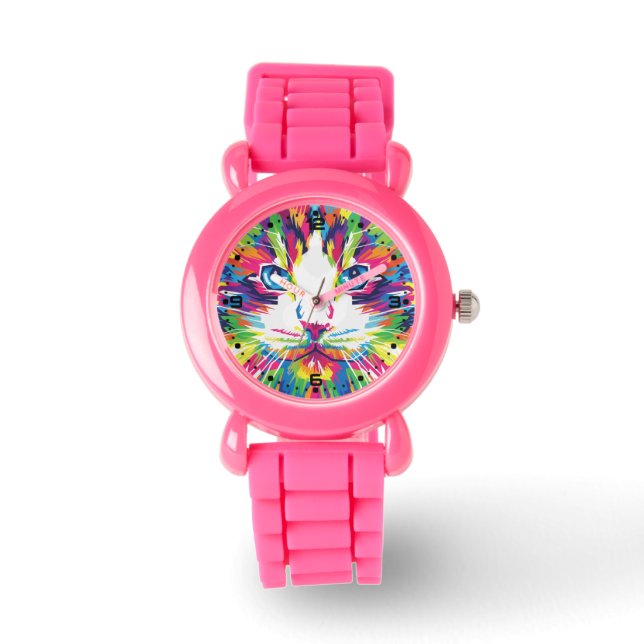 Montre Cat Face géométrique Prismatic Design-32453 (Recto)