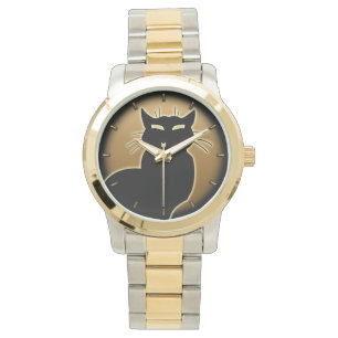 Montre Cat Watch Black Cat Wrist Watch Amoureux des chats