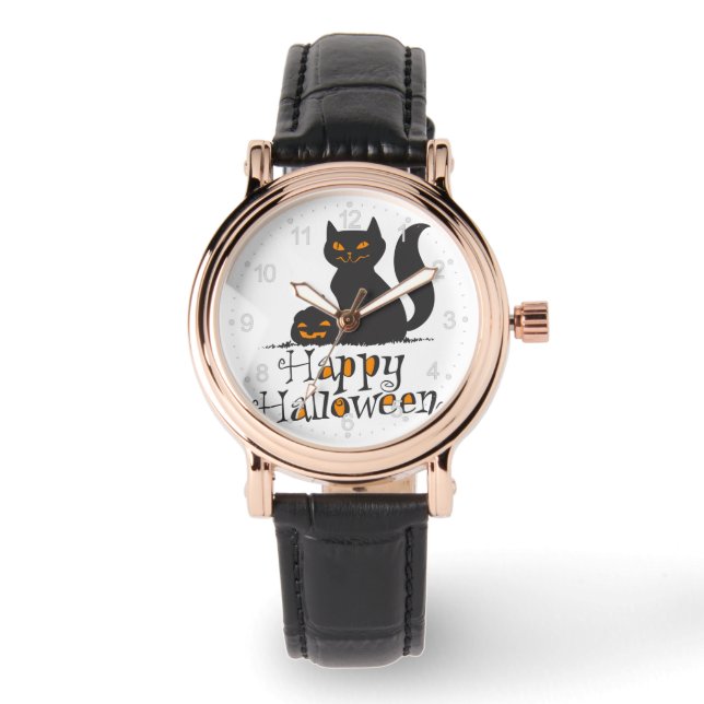 Montre Cat with Halloween - Choose back color (Recto)