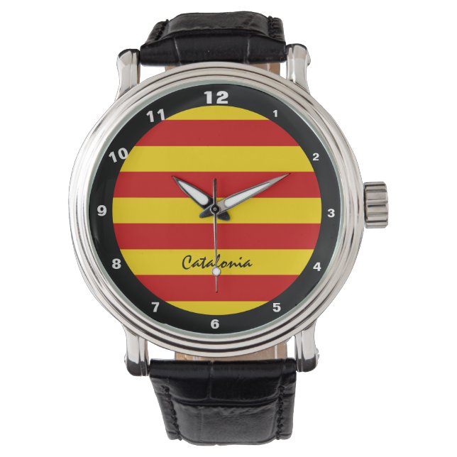 Montre Catalogne Drapeau & Catalan - La Senyera mode (devant)