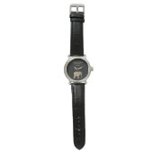 Montre Cavalier avec monogramme noir et or (Plat)