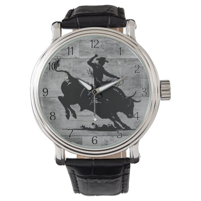 Montre Cavalier de taureau Rodéo Rustique (devant)