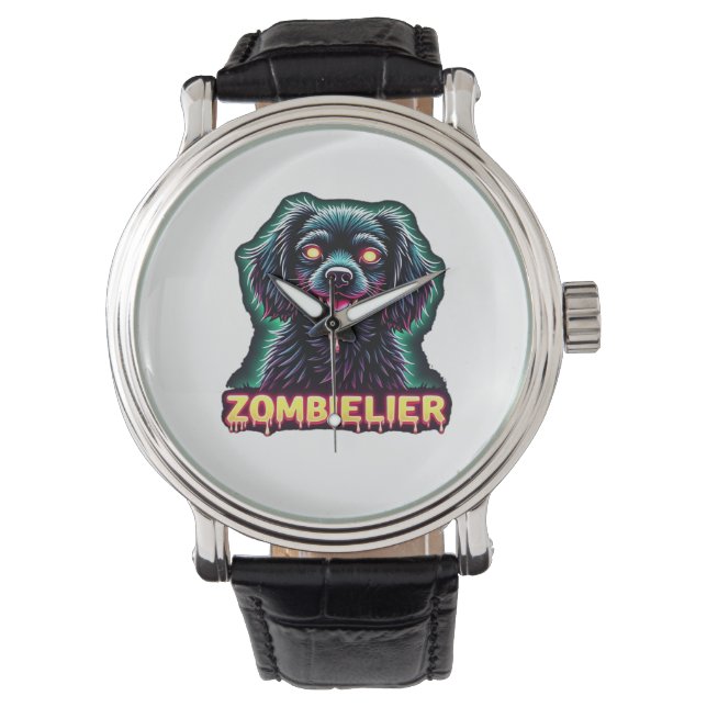 Montre Cavalier King Charles Spaniel CKCS Zombie Dog Hall (devant)