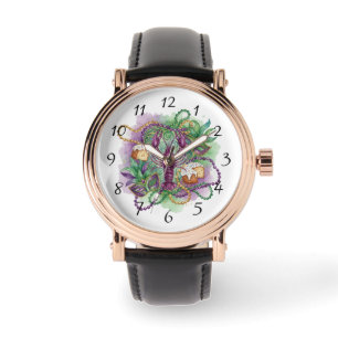 Montre Célébration de Mardi Gras à l'aquarelle