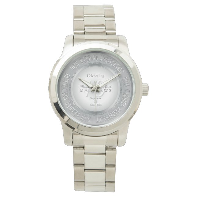 Montre Célébration du 10e anniversaire du Mariage (devant)