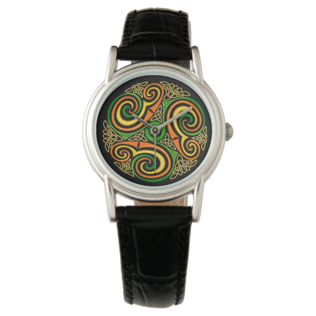 Montre Celtic Knot Design Irlande Écosse Pays de Galles (devant)