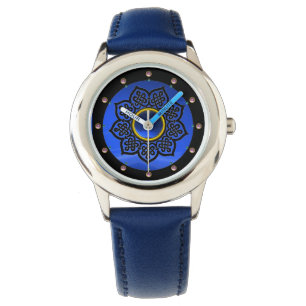 MONTRE CELTIC KNOTS FLOWER BLUE SAPPHIRE GEM STONES