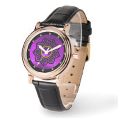 MONTRE CELTIC KNOTS FLOWER PURPLE AMÉTHYST GEMSTONES (Angle)